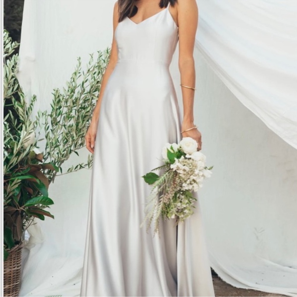 Show Me Your MuMu Silver Faith Maxi Dress Size S